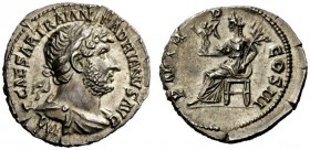 THE ROMAN EMPIRE 
 Hadrian, 117-138 
 Denarius 119-122, AR 3.53 g. IMP CAESAR TRAIAN – HADRIANVS AVG Laureate and draped bust r. Rev. P M TR – P – C...
