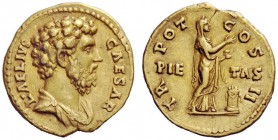 THE ROMAN EMPIRE 
 Aelius caesar, 136 -138 
 Aureus 137, AV 7.10 g. L·AELIVS – CAESAR Bareheaded and draped bust r. Rev. TR POT COS – II / PIE – TAS...