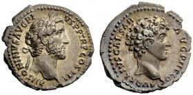 THE ROMAN EMPIRE 
 Antoninus Pius augustus, 138 – 161 
 Denarius 140-144, AR 3.39 g. ANTONINVS AVG PI – VS P P TR P COS III Laureate head of A. Pius...