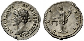 THE ROMAN EMPIRE 
 Antoninus Pius augustus, 138 – 161 
 Denarius 148-149, AR 3.42 g. ANTONINVS – AVG PIVS P P TR P XII Laureate head l. Rev. COS – I...