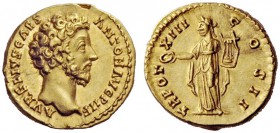 THE ROMAN EMPIRE 
 Marcus Aurelius caesar, 138 – 161 
 Aureus 158-159, AV 7.35 g. AVRELIVS CAES – ANTON AVG PII F Bare head r. Rev. TR POT – XIII – ...