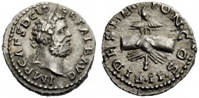 THE ROMAN EMPIRE 
 Clodius Albinus, augustus 195 – 197 
 Denarius, Lugdunum 195-197, AR 3.18 g. IMP CAES D CLO – SEP ALB AVG Laureate head r. Rev. F...