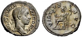 THE ROMAN EMPIRE 
 Severus Alexander augustus, 222 – 235 
 Denarius 228-231, AR 3.21 g. IMP SEV ALE – XAND AVG Laureate head r. Rev. VIRT – VS – AVG...