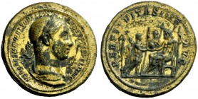 THE ROMAN EMPIRE 
 Severus Alexander augustus, 222 – 235 
 Bronze medallion 231-235, Æ 50.32 g. IMP CAES M AVREL SEV ALEX – ANDER PIVS FELIX AVG Lau...