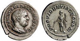 THE ROMAN EMPIRE 
 Balbinus, 22nd April – 29th July 238 
 Denarius 22 April- 29 June 238, AR 2.56 g. IMP C D CAEL BALBINVS AVG Laureate, draped and ...