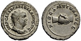 THE ROMAN EMPIRE 
 Balbinus, 22nd April – 29th July 238 
 Antoninianus 22 April- 29 June 238, AR 5.19 g. IMP CAES D CAEL BALBINVS AVG Radiate, drape...