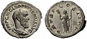 THE ROMAN EMPIRE 
 Pupienus, 22nd April – 29th July 238 
 Denarius 22 April- 29 June 238, AR 3.18 g. IMP C M CLOD PVPIENVS AVG Laureate, draped and ...
