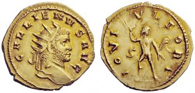 THE ROMAN EMPIRE 
 Gallienus, 253 – 268 
 Aureus 260-261, AV 5.03 g. GALLIENVS AVG Radiate head r. Rev. IOVI – VLTORI Jupiter advancing l., head r.,...