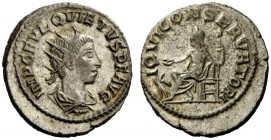 THE ROMAN EMPIRE 
 Quietus, 260 261 
 Antoninianus, Samosata (?) 260-261, billon 4.50 g. IMP C FVL QVIETVS P F AVG Radiate, draped and cuirassed bus...