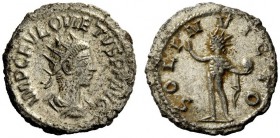 THE ROMAN EMPIRE 
 Quietus, 260 261 
 Antoninianus, Samosata (?) 260-261, billon 3.73 g. IMP C FVL QVIETVS P F AVG Radiate, draped and cuirassed bus...