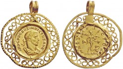 THE ROMAN EMPIRE 
 Probus, 276 – 282 
 Aureus in contemporary mount, Serdica 276-282, AV 15.76 g. (including mount) IMP C PROBVS INVICTVS AVG Laurea...