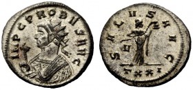 THE ROMAN EMPIRE 
 Probus, 276 – 282 
 Antoninianus, Ticinum 276-282, billon 3.93 g. IMP C PROBVS AVG Radiate bust l., wearing imperial mantle and h...