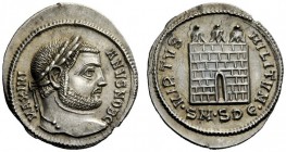 THE ROMAN EMPIRE 
 Galerius Maximianus caesar, 293 – 305 
 Argenteus, Serdica 303-304/5, AR 3.46 g. MAXIMI – ANVS NOB C Laureate head r. Rev. VIRTVS...