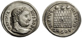 THE ROMAN EMPIRE 
 Galerius Maximianus caesar, 293 – 305 
 Argenteus, Serdica 303-304/5, AR 3.22 g. MAXIMI – ANVS NOB C Laureate head r. Rev. VIRTVS...