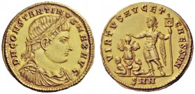 THE ROMAN EMPIRE 
 Constantine I augustus, 310-337 
 Medallion of 1.5 solidi, Nicomedia late 324, AV 6.61 g. DN CONSTANTINVS MAX AVG Laureate, drape...