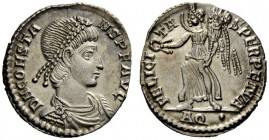 THE ROMAN EMPIRE 
 Constans, 337-350 
 Siliqua, Aquilea 340-350, AR 2.92 g. D N CONSTA – NS P F AVG Pearl-diademed, draped and cuirassed bust r. Rev...