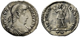 THE ROMAN EMPIRE 
 Constans, 337-350 
 Siliqua, Treveri 347-348, AR 3.34 g. FL IVL CONS – TANS P F AVG Pearl-diademed, draped and cuirassed bust r. ...