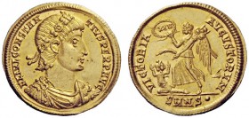 THE ROMAN EMPIRE 
 Constantius II, 337 – 361 
 Solidus, Nicomedia 340-351, AV 4.50 g. FL CONSTAN – TIVS PERP AVG Pearl and rosette-diademed, draped ...