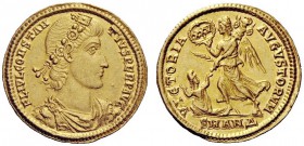 THE ROMAN EMPIRE 
 Constantius II, 337 – 361 
 Solidus, Antiochia 347-355, AV 4.47 g. FL CONSTAN – TIVS PERP AVG Pearl and rosette-diademed, draped ...