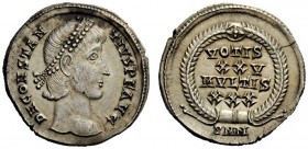 THE ROMAN EMPIRE 
 Constantius II, 337 – 361 
 Siliqua, Nicomedia 351-355, AR 3.11 g. D N CONSTAN – TIVS P F AVG Pearl-diademed head r. Rev. VOTIS /...