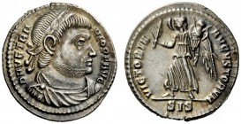 THE ROMAN EMPIRE 
 Vetranio, 350 
 Siliqua, Sirmium 350, AR 3.04 g. D N VETRA – NIO P F AVG Laureate, draped and cuirassed bust r. Rev. VICTORIA – A...
