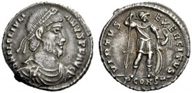 AN INTERESTING COLLECTION OF COINS OF JULIAN II (THE PHILOSOPHER) AND THE FESTIVAL OF ISIS 
 Julian augustus, 360-363 
 Light miliarense, Arelate 36...