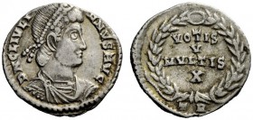 AN INTERESTING COLLECTION OF COINS OF JULIAN II (THE PHILOSOPHER) AND THE FESTIVAL OF ISIS 
 Julian augustus, 360-363 
 Reduced siliqua, Treveri 360...