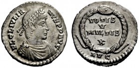 AN INTERESTING COLLECTION OF COINS OF JULIAN II (THE PHILOSOPHER) AND THE FESTIVAL OF ISIS 
 Julian augustus, 360-363 
 Reduced siliqua, Lugdunum 36...