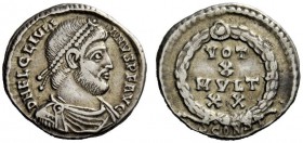 AN INTERESTING COLLECTION OF COINS OF JULIAN II (THE PHILOSOPHER) AND THE FESTIVAL OF ISIS 
 Julian augustus, 360-363 
 Reduced siliqua, Arelate 360...