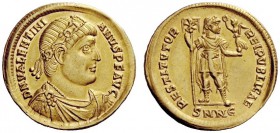 LATE ROMAN COINAGE 
 Valentinian I, 364 – 375 
 Solidus, Nicomedia 364-367, AV 4.48 g. D N VALENTINI – ANVS P F AVG Rosette-diademed, draped and cui...