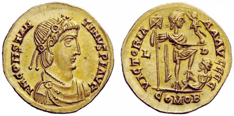 LATE ROMAN COINAGE 
 Constantinus III, 407 – 411 
 Solidus, Lugdunum 408-409, ...