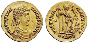 LATE ROMAN COINAGE 
 Constantinus III, 407 – 411 
 Solidus, Lugdunum 408-409, AV 4.50 g. D N CONSTAN – TINVS P F AVG Rosette-diademed, draped and cu...