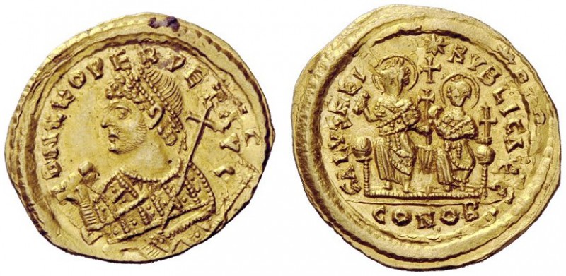 LATE ROMAN COINAGE 
 Leo I, 457 – 474 
 Solidus, Constantinopolis 471 or 473, ...