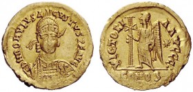 LATE ROMAN COINAGE 
 Romulus Augustus, 31st October 475 – 4th September 476 
 Solidus, Mediolanum 475-476, AV 4.42 g. DN ROMVLVS A – GVSTVS P F AVG ...