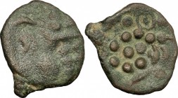 Celtic World. Britain, Durotriges. BI Stater, 58-40 BC. D/ Very stylized head of Apollo right. R/ Disjointed horse left; above and below, pellets. BMC...