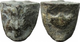 Sicily. Akragas. AE Tetras (cast), 5th century BC. D/ Two eagle heads / Crab. R/ Three pellets. CNS I 6. TV 304. AE. g. 12.66 mm. 19.00 Dark green pat...