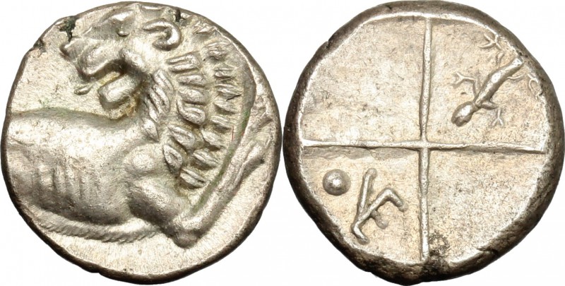 Continental Greece. Thrace, Chersonesos. AR Hemidrachm, 386-368 BC. D/ Forepart ...