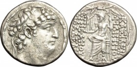 Greek Asia. Syria, Antioch. Philip I Philadelphos (c. 95-76 BC). AR Tetradrachm, after 88/7 BC. D/ Diademed head right. R/ Zeus Nikephoros seated left...