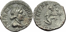 Augustus (27 BC - 14 AD) with P. Petronius Turpilianus. AR Denarius, 18 BC. D/ Bust of Feronia right, draped. R/ Parthian kneeling right, returning ve...