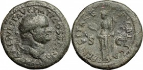 Vespasian (69-79). AE Dupondius, 74 AD. D/ Head of Vespasian right, radiate. R/ Felicitas standing left; holding caduceus and cornucopiae. RIC (2nd ed...