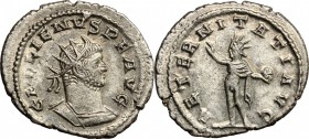 Gallienus (253-268). BI Antoninianus, 260-268. D/ Bust of Gallienus right, radiate, cuirassed. R/ Sol standing left, wearing cloak draped over shoulde...