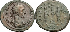 Numerian (283-284). BI Antoninianus, Antioch mint, 283-284. D/ Bust of Numerian right, radiate, draped, cuirassed. R/ Numerian standing right, holding...