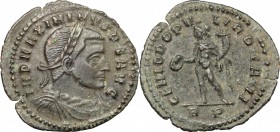 Maximinus II Daia (308-313). AE Follis, Rome mint, 312-313. D/ Bust of Maximinus right, laureate, draped cuirassed. R/ Genius standing left, wearing m...