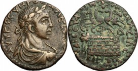 Severus Alexander (222-235). AE Medallion, Amasia mint, Pontus, 234-235. D/ Bust Severus Alexander right, seen from behind, laureate, draped and cuira...