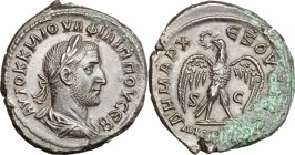 Philip I (244-249). BI Tetradrachm, Antioch mint, Syria, 244 AD. D/ Bust of Philip right, laureate draped and cuirassed. R/ Eagle standing facing, hea...