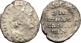 Ostrogothic Italy, Athalaric (526-534). AR 1/4 Siliqua, Rome mint, 526-534. D/ Bust of Justin I right, diademed, draped. R/ Inscription in four lines ...