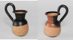 Black glazed caleno ware olpe. Campania, 3rd century BC. H. 115 mm.