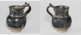 Black glazed Caleno ware olpe. 3rd century BC. H. 115 mm.