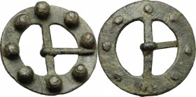 Bronze fibula. Late Roman or Early Medieval period. 32 mm.