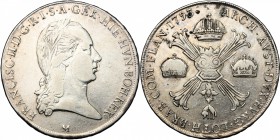 Austria. Franz II/I (1792-1805-1835). AR Kronentaler, Milan mint, 1793 M. AR. g. 29.33 mm. 40.00 VF.
